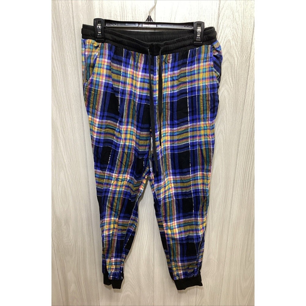 SECRET TREASURES Women's (Size M) Plaid‎ Sleep Pants 100% Cotton Elastic Waist